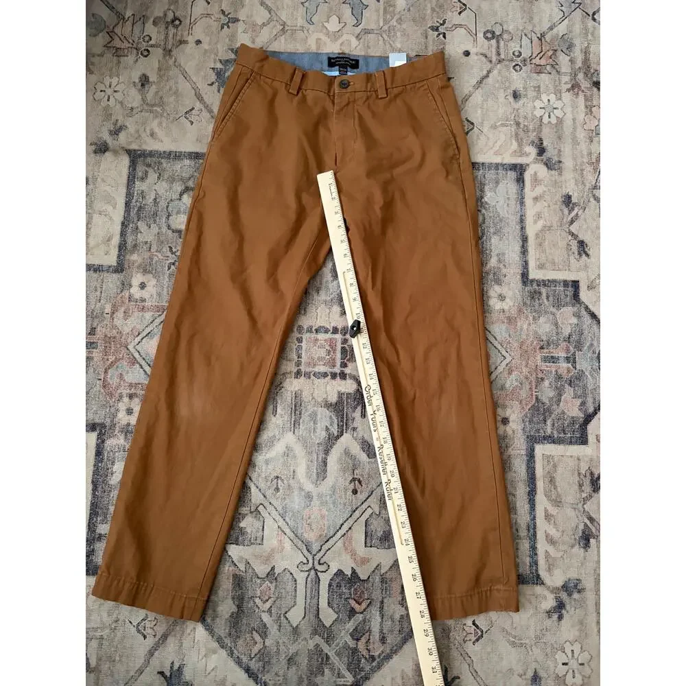 Banana Republic Emerson Chino Pants Mens 30x30 Oxford Brown Straight Fit